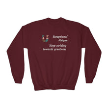 Load image into Gallery viewer, Keep striding towards greatness Sweatshirt - Youth