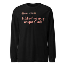 Load image into Gallery viewer, Celebrating Unique Strides Unisex Long Sleeve Tee
